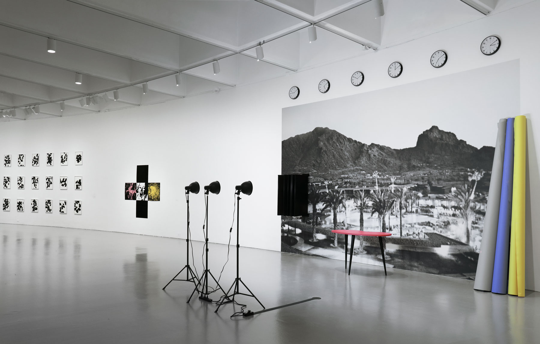 Installation view with works by James Welling, Gretchen Bender and Barbara Bloom. Photo: Cathy Carver, Hirshhorn Museum