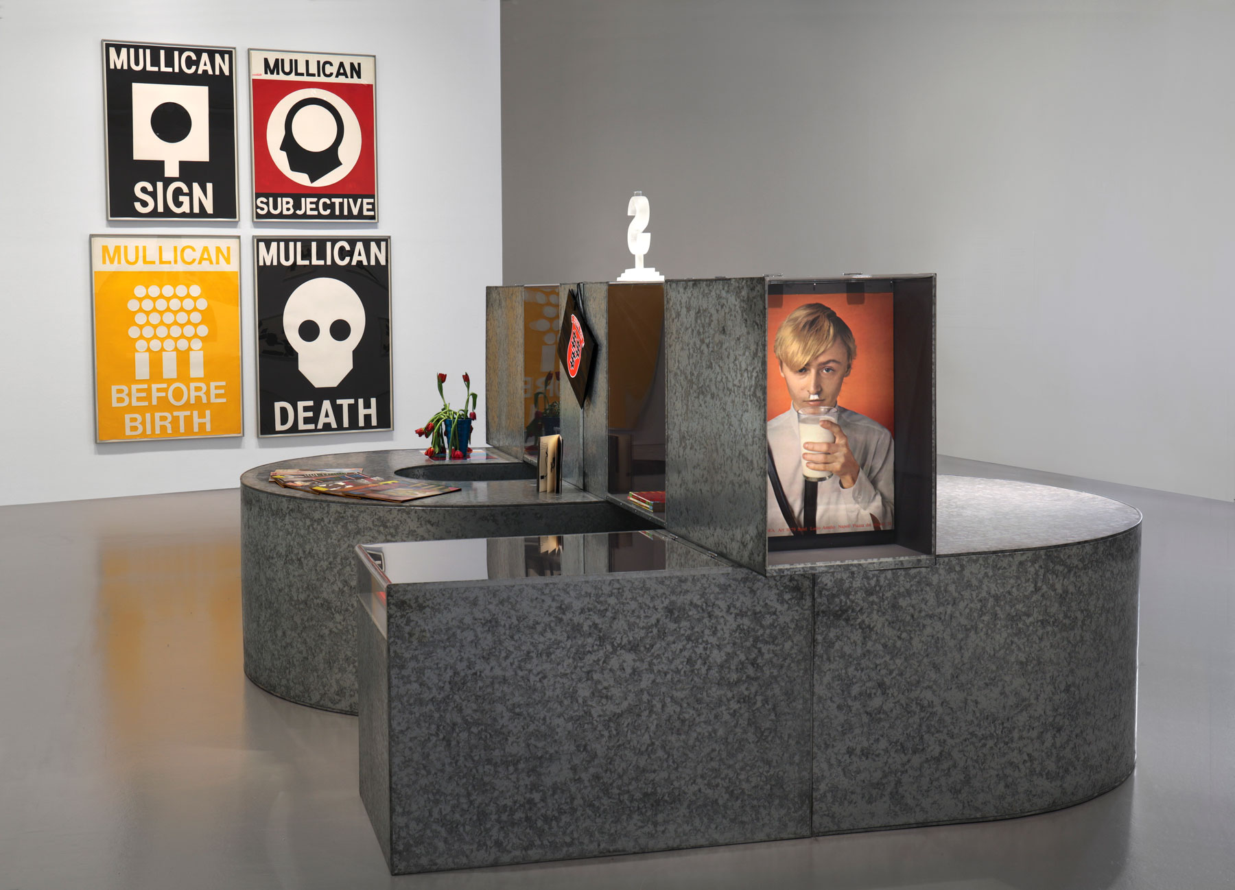 Installation view with works by Matt Mullican and General Idea. Photo: Cathy Carver, Hirshhorn Museum