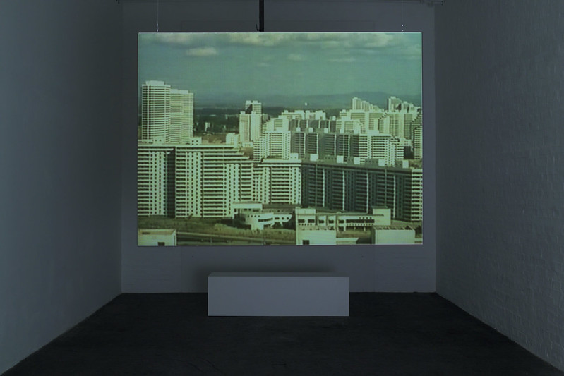 Installation view, Two Oblique Representations of a Given Place (Pyongyang), 2001-2004