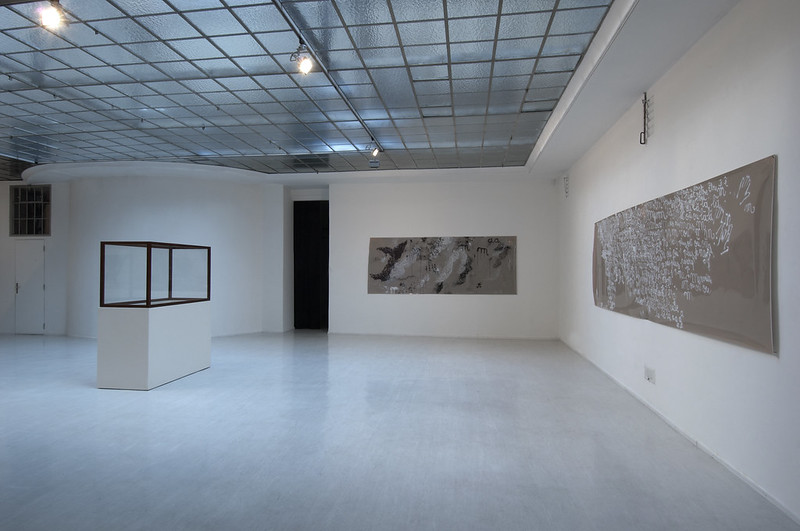 Installation view with work by William Stone and Anne-Lise Coste